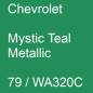 Preview: Chevrolet, Mystic Teal Metallic, 79 / WA320C.